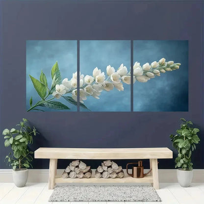 3pcs Baptistic Aesthetic Flower Pastel Perfect Wall Art Set Canvas Framed 40x60cm - High Quality Print 100% Australian Made Wall Canvas Ready to Hang