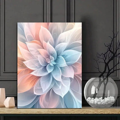 Abstract Floral Vibrant Flower Design 40x60cm Metal Print Ready to Hang