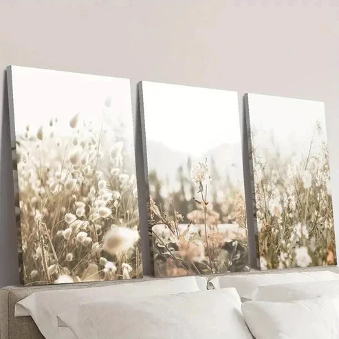 3pcs Scandinavian Countryside Landscape  Wall  Art Set Canvas Unframed - High Quality Print 100% Australian Made Wall Canvas