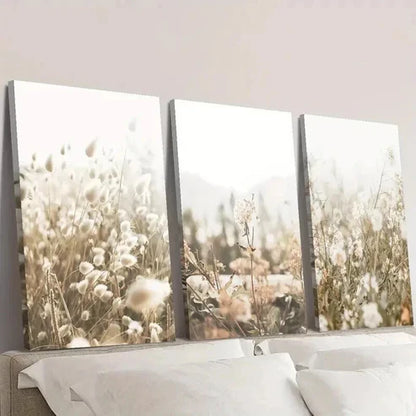 3pcs Scandinavian Countryside Landscape  Wall  Art Set Canvas Unframed - High Quality Print 100% Australian Made Wall Canvas
