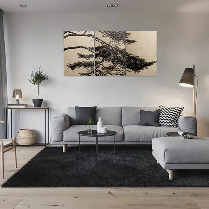 3pcs Abstract Tree Black and White Nature Metal Print Ready to Hang Art