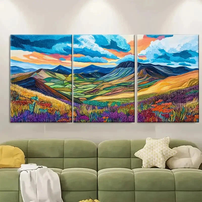 3pcs Brecon Beacons Wales National Park Metal Print Ready to Hang Art