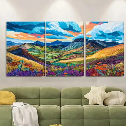 3pcs Brecon Beacons Wales National Park Metal Print Ready to Hang Art