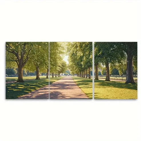 3pcs James Park Buckingham Palace Wall Art Set Canvas Unframed - High Quality Print 100% Australian Made Wall Canvas
