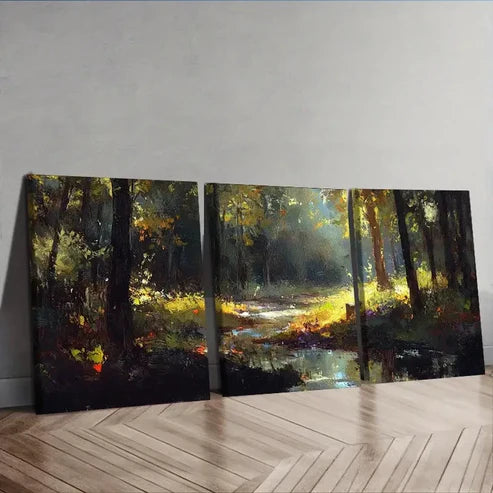 3pcs Forest Scene Wall Art Canvas Unframed - High Quality Print 100% Australian Made Wall Canvas