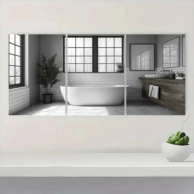 3pcs Bathroom Decor And Accessories I Wall Art Set Canvas Framed 60x90cm - High Quality Print 100% Australian Made Wall Canvas Ready to Hang