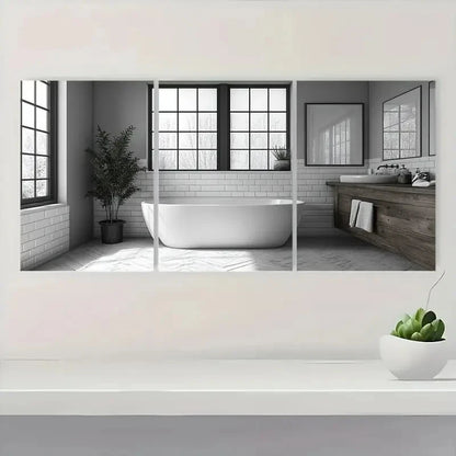 3pcs Bathroom Decor And Accessories I Wall Art Set Canvas Framed 60x90cm - High Quality Print 100% Australian Made Wall Canvas Ready to Hang
