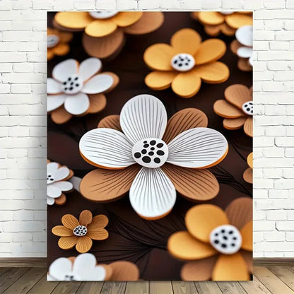 Beautiful Modern Vintage Floral Elegant Painting 40x60cm Metal Print Ready to Hang