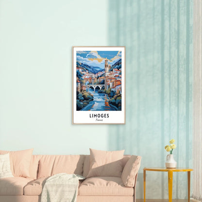Limoges France Painting Travel Poster Print Wall Art