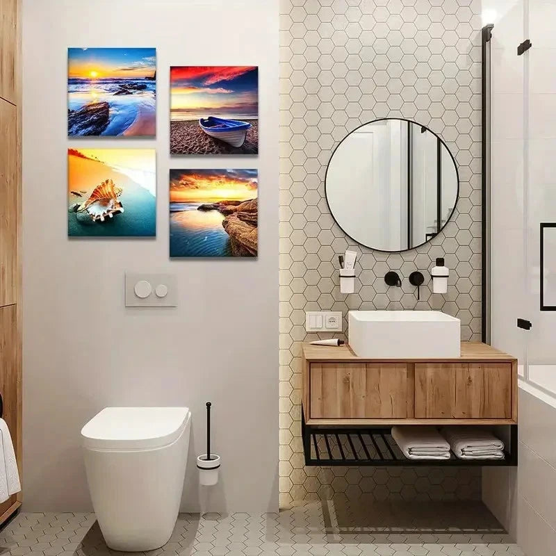 4pcs Canvas Prints Wall Art Canvas Framed