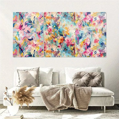 3pcs Modern Abstract Colorful Design Wall Art Set Canvas Framed 60x90cm - High Quality Print 100% Australian Made Wall Canvas Ready to Hang