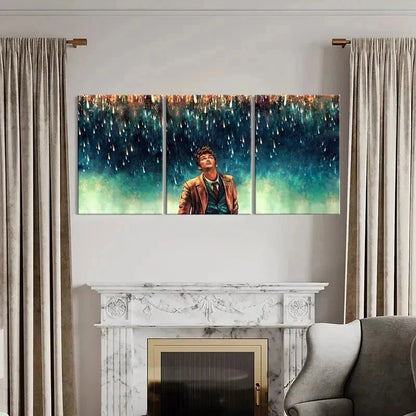 3pcs Time Traveler Doctor Sci-Fi Movie Themed Wall Art Set Canvas Framed 40x60cm - High Quality Print 100% Australian Made Wall Canvas Ready to Hang