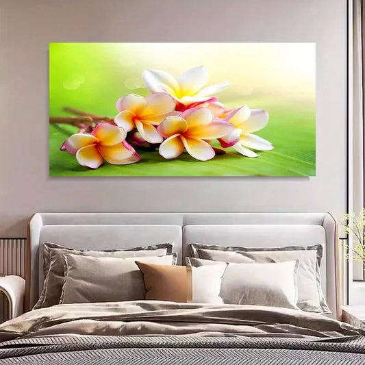 Pink & Yellow Flowers Floral Wall Art Canvas Office Home Room Framed 120x60cm