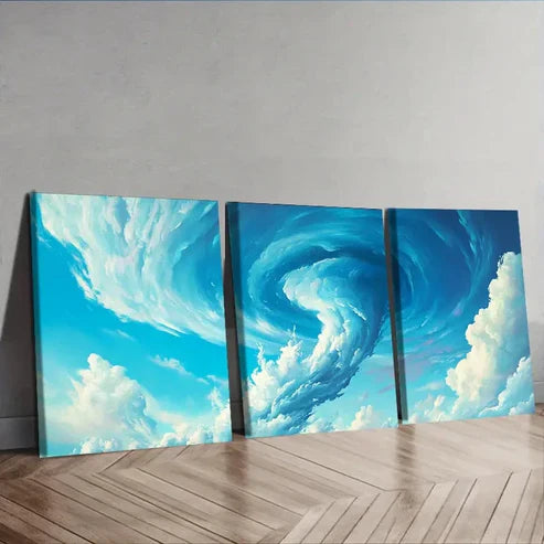 3pcs Tornado Wall Art Set Canvas Unframed - High Quality Print 100% Australian Made Wall Canvas