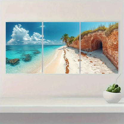 3pcs Dry Tortugas National Park Metal Print Ready to Hang Art