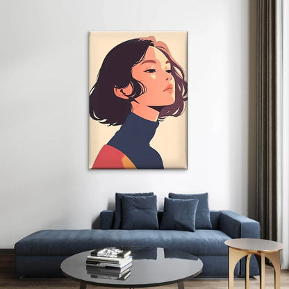 Featuring Woman's Face 60x90cm Metal Print Ready to Hang