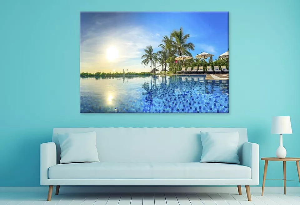 Pool Resort In Da Nang, Vietnam   Wall Art Decor 100% Australian Made