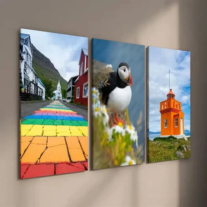 3pcs Beautiful Art Photos of Iceland Wall Art Set Canvas Unframed - High Quality Print 100% Australian Made Wall Canvas