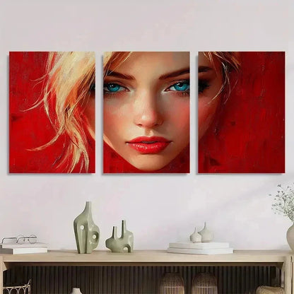 3pcs Sleek Presentation Abstract Red Perfect Wall Art Set Canvas Framed 40x60cm - High Quality Print 100% Australian Made Wall Canvas Ready to Hang