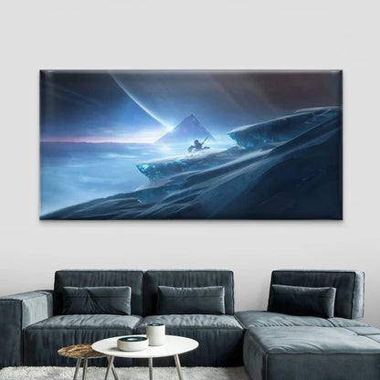 Ice Glaciers North Pole Wall Art Canvas Office Home Room Framed 120x60cm
