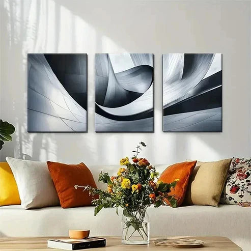 3pcs Abstract Architecture Structure Perfect Wall Art Set Canvas Unframed - High Quality Print 100% Australian Made Wall Canvas
