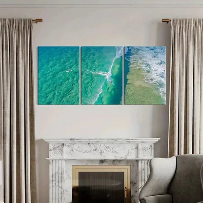3pcs Seaside Sea Sports Surfing Landscape Wall Art Canvas Unframed - High Quality Print 100% Australian Made Wall Canvas