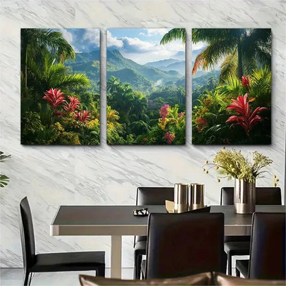 3pcs Botanical Decor North American Perfect  Wall Art Set Canvas Framed 40x60cm - High Quality Print 100% Australian Made Wall Canvas Ready to Hang