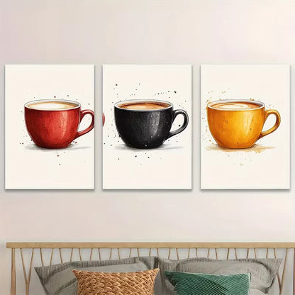 3pcs Big Mugs And I Cannot Lie Coffee Cup Metal Print Ready to Hang Art
