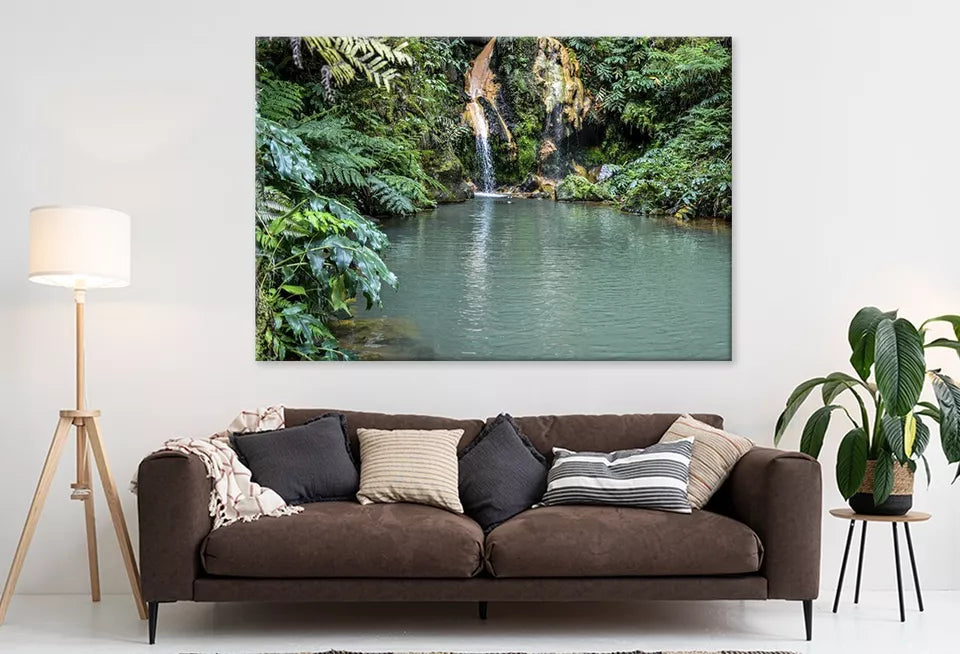 Small Waterfall In Santiago Wall Art Decor 100% Australian Made