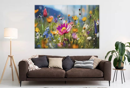 Spring Flower Field Summer Meadow  Wall Art Decor 100% Australian Made