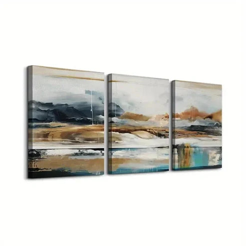 3pcs Abstract Black and White Design Wall Art Canvas Unframed - High Quality Print 100% Australian Made Wall Canvas