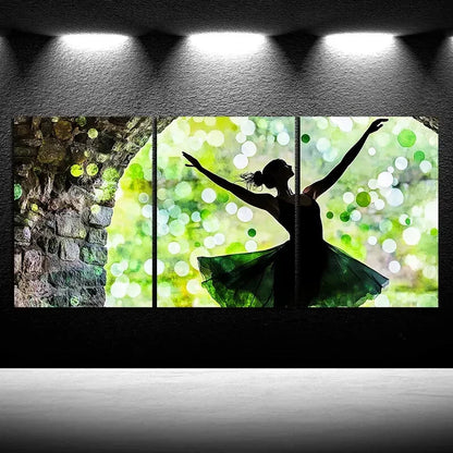 3pcs The Woman Dancing Under The Arch Metal Print Ready to Hang Art