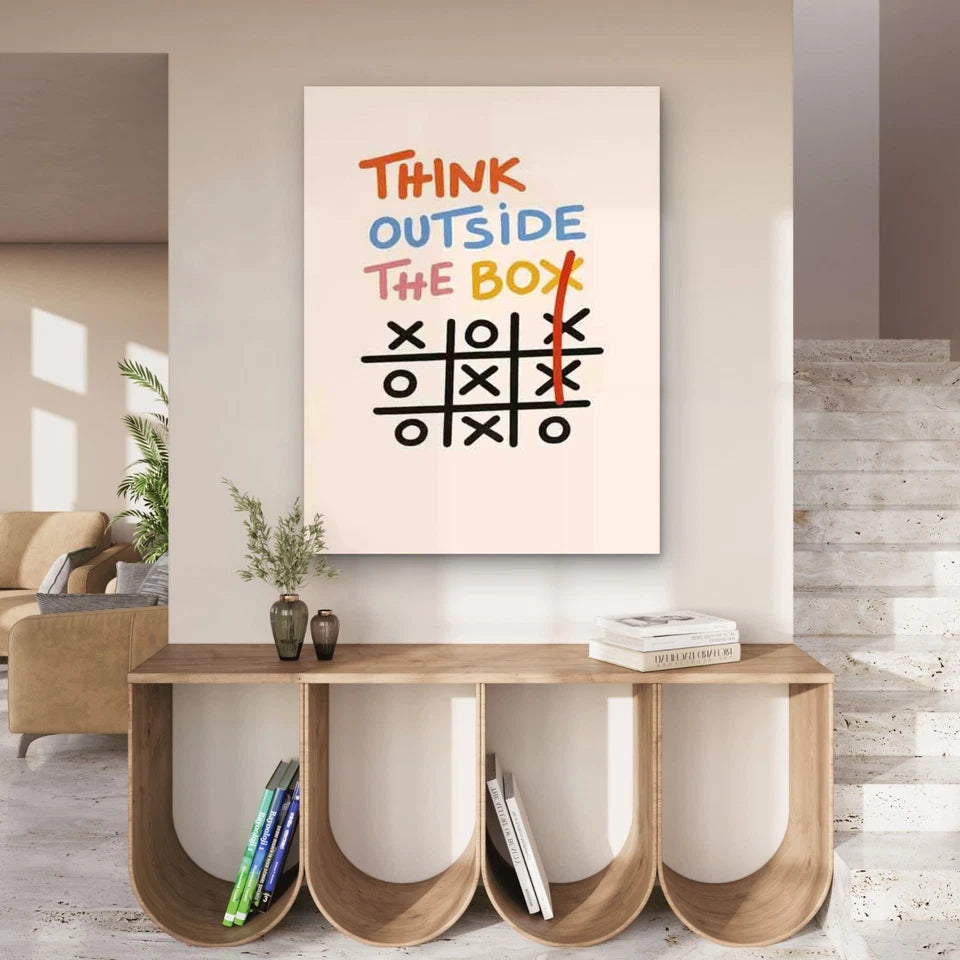 Think Outside The Box 40x60cm Metal Print Ready to Hang