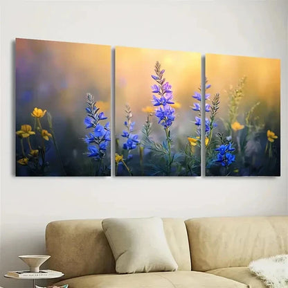 3pcs Wilderness Flower Wall Art Set Canvas Unframed - High Quality Print 100% Australian Made Wall Canvas
