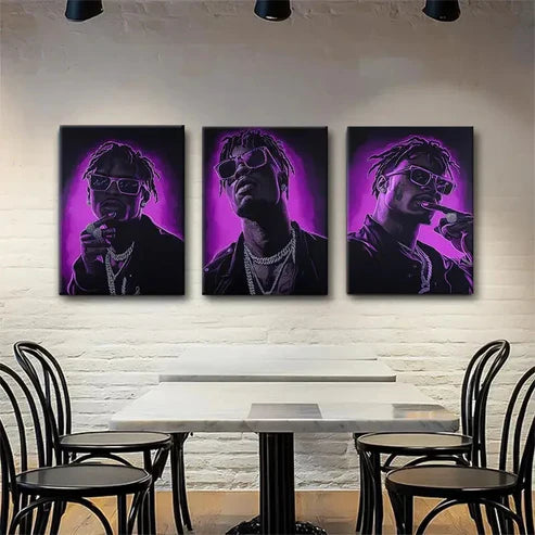 3pcs Confident Musicians with Glasses Perfect Wall Art Canvas Unframed – High Quality Print 100% Australian Made Wall Canvas