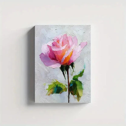 Beautiful ink Rose Oil Pastel Painting 60x90cm Metal Print Ready to Hang