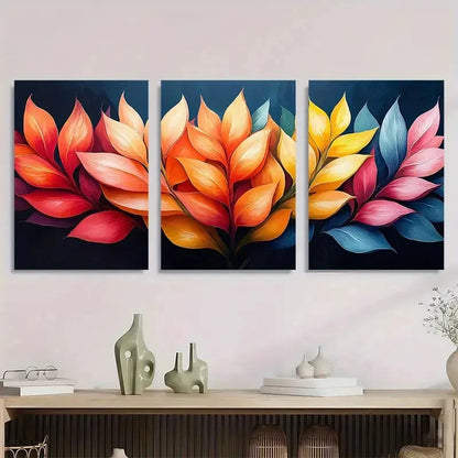 3pcs Vibrant Heliconia Lobster Claw Perfect Wall Art Set Canvas Framed 40x60cm - High Quality Print 100% Australian Made Wall Canvas Ready to Hang