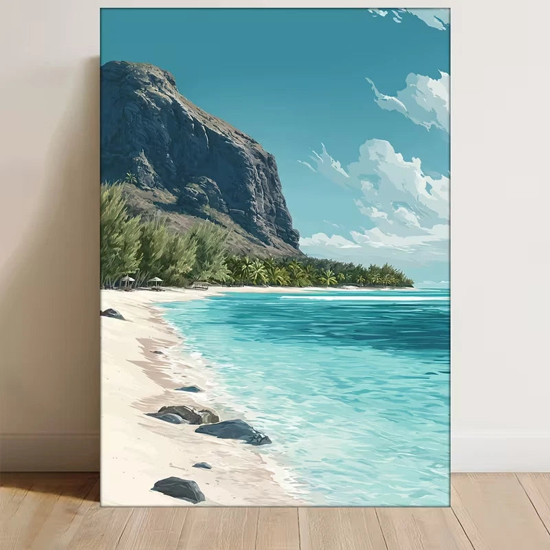 Mauritius Tropical Island 60x90cm Metal Print Ready to Hang