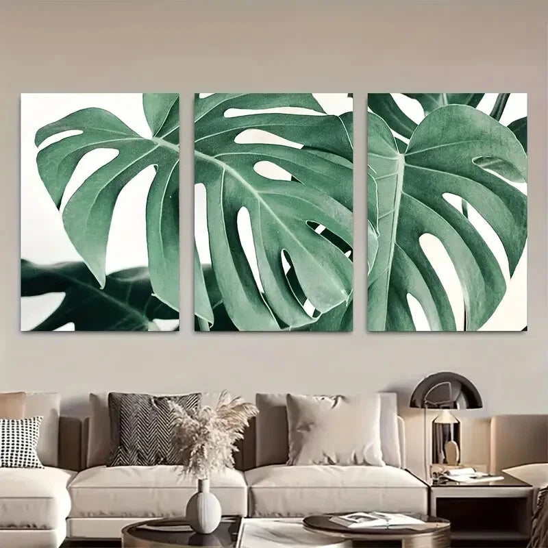 3pcs Botanical Tropical Plant Metal Print Ready to Hang Art