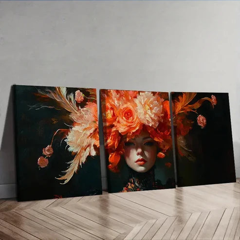 3pcs Elegant Woman Wall Art Set Canvas Unframed - High Quality Print 100% Australian Made Wall Canvas