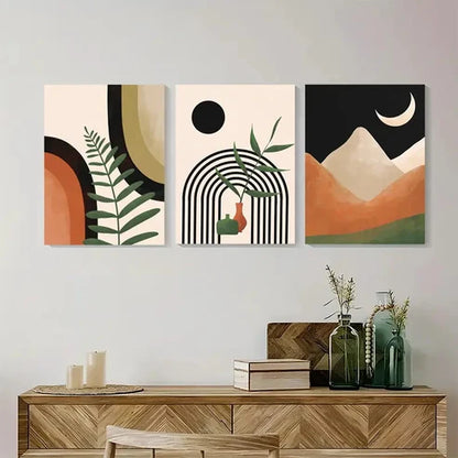 3pcs Minimalist Geometric Wall Art Set Canvas Unframed - High Quality Print 100% Australian Made Wall Canvas
