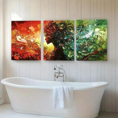 3pcs Elemental Goddess Nature Abstract Perfect Wall Art Set Canvas Framed 40x60cm - High Quality Print 100% Australian Made Wall Canvas Ready to Hang