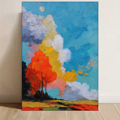 Surrealist Abstract Landscape Metal Print Ready to Hang