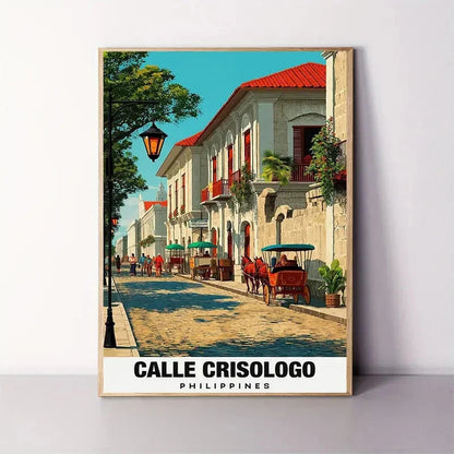 Calle Crisologo Philippines Travel Poster Print Wall Art