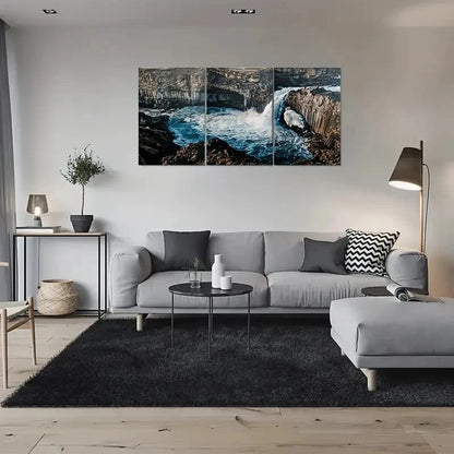 3pcs Ocean Waves Triptych Coastal Scene Metal Print Ready to Hang Art