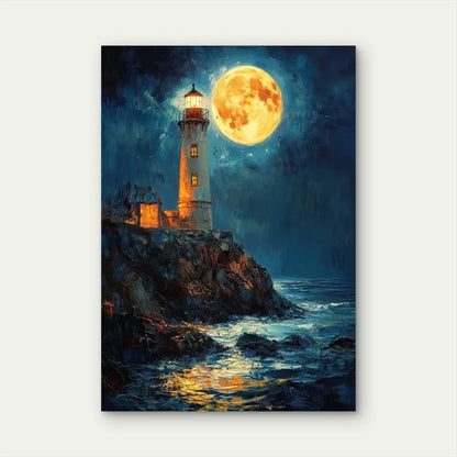 Coastal Nautical Lighthouse 60x90cm Metal Print Ready to Hang