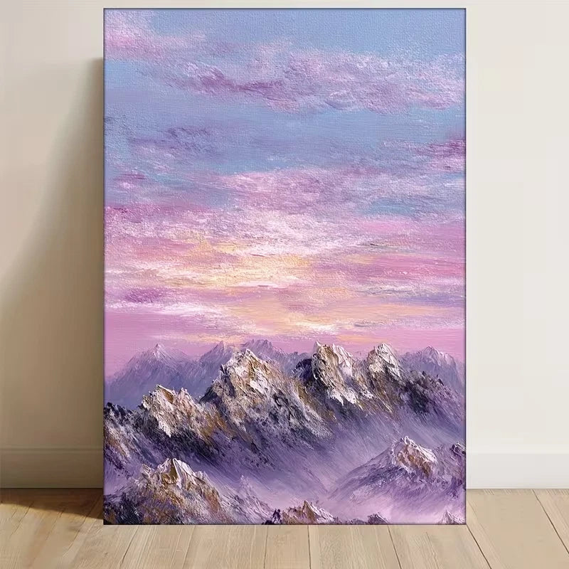Majestic Mountain Range at Dawn 60x90cm Metal Print Ready to Hang