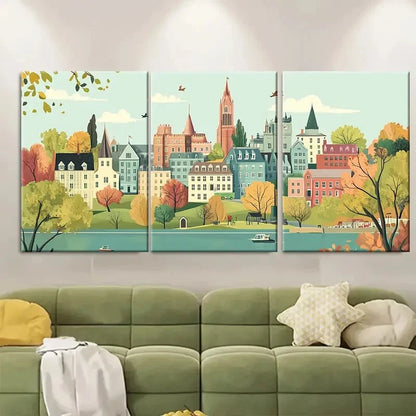 3pcs Connecticut Scenic Landmarks Metal Print Ready to Hang Art