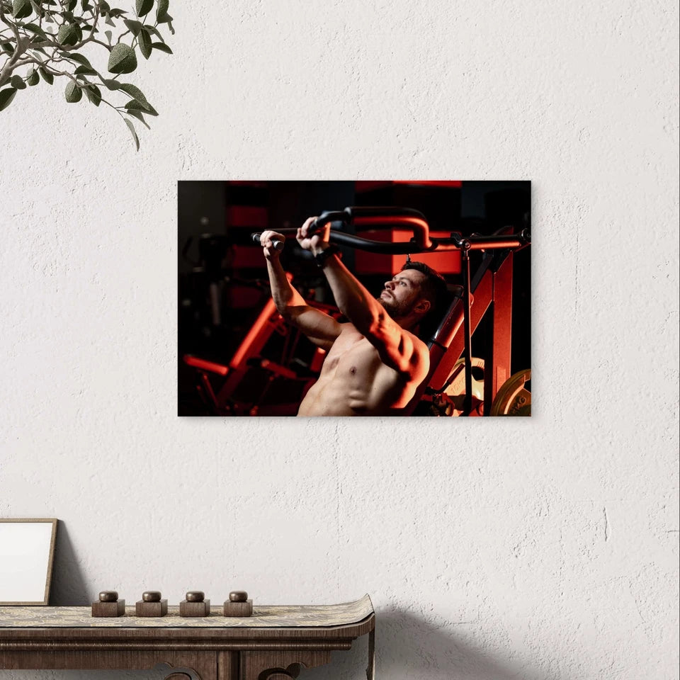 Incline Chest Press Fitness Motivation 5mm Plastic Poster Ready to Hang 90x60cm