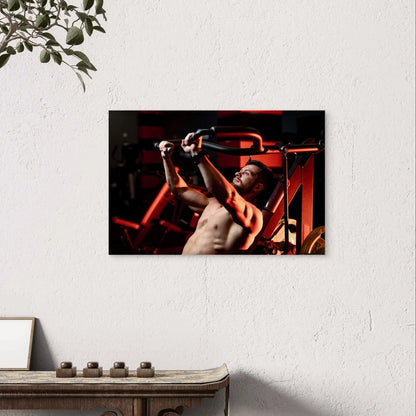 Incline Chest Press Fitness Motivation 5mm Plastic Poster Ready to Hang 90x60cm